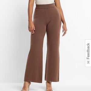 Express Super High Waisted Supersoft Sweater Wide Leg Pant